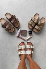 ANA Chunky Rattan Sandals - Multi