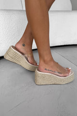 ANGEL Espadrille Wedge Sandals - Nude - 2
