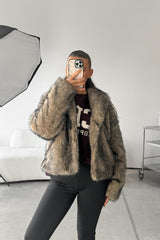 BLIZZARD Faux Fur Jacket - Brown - 1