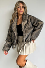 BLIZZARD Faux Fur Jacket - Brown - 6