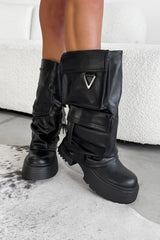 CONTROL Pocket Chunky Platform Boots - Black - 1