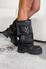 CONTROL Pocket Chunky Platform Boots - Black - 3