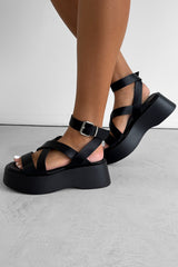 CHERIE Chunky Platform Sandals - Black -1
