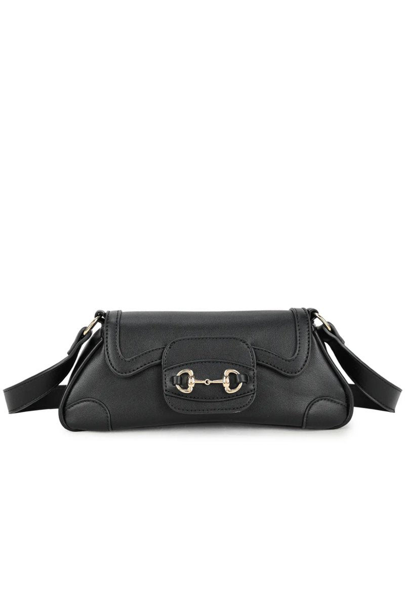 Cross Body Chain Detail Bag - Black