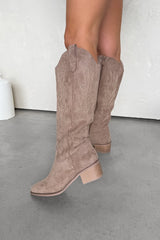 DAKOTA Cowboy Western Boots - Taupe - 3