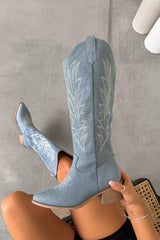 DAKOTA Cowboy Western Boots - Denim - 3