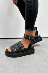 DEFAULT 2.0 Chunky Platform Eyelet Sandals - Black