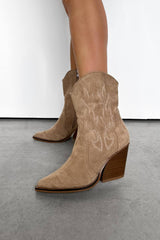 DENVER Western Cowboy Boots - Tan - 2