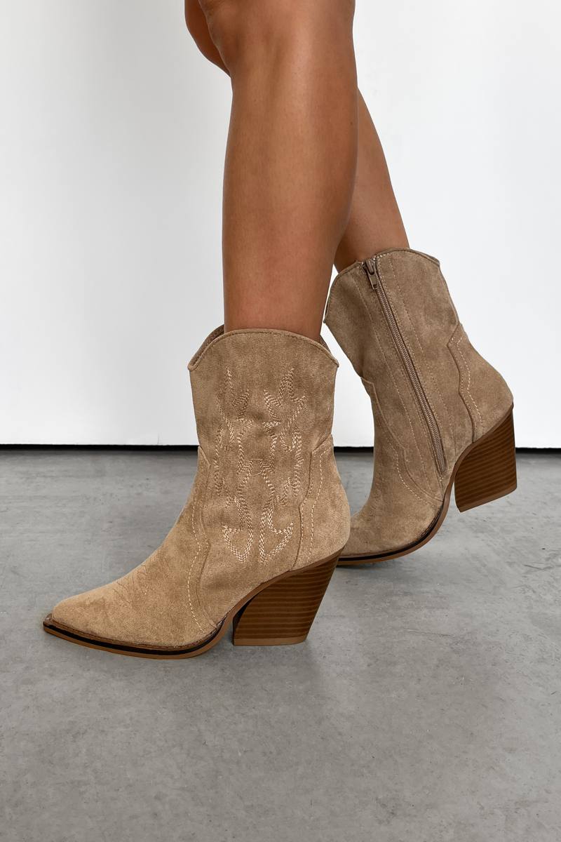 DENVER Western Cowboy Boots - Tan - 1