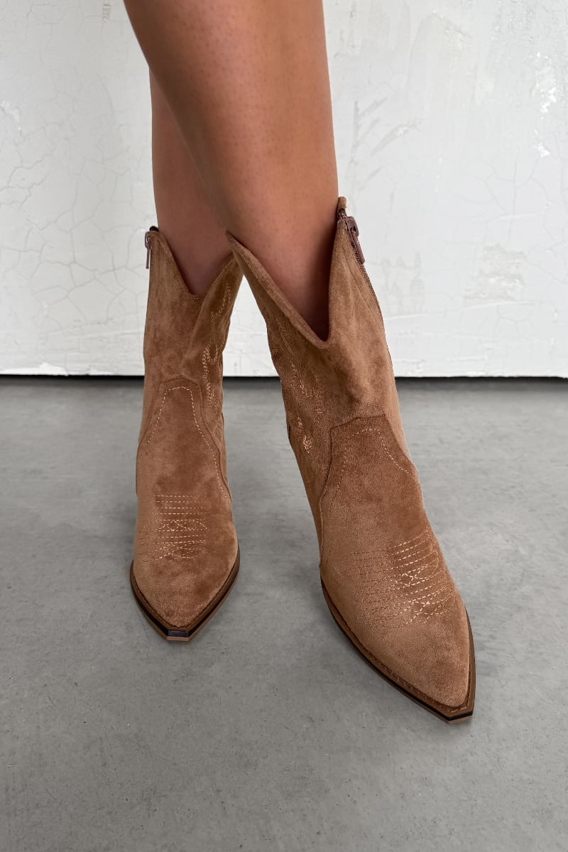 DENVER Western Cowboy Boots - Camel - 1