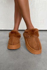 DREAMER Mini Platform Ankle Slippers - Chestnut - 3