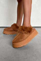 DREAMER Mini Platform Ankle Slippers - Chestnut - 2