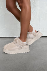 DREAMER Mini Platform Ankle Slippers - Beige - 3