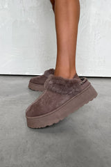 DREAMER Mini Platform Ankle Slippers - Mocha - 4
