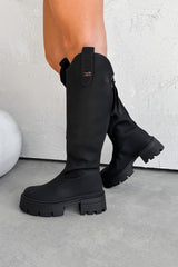 GIGI Chunky Platform Boots - Black - 1