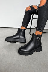 HARPER Chelsea Ankle Boots - Black PU - 1