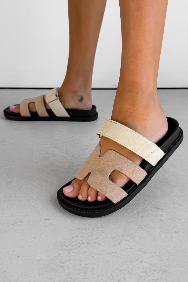 HARPER Gladiator Strap Sandal - Beige - 4