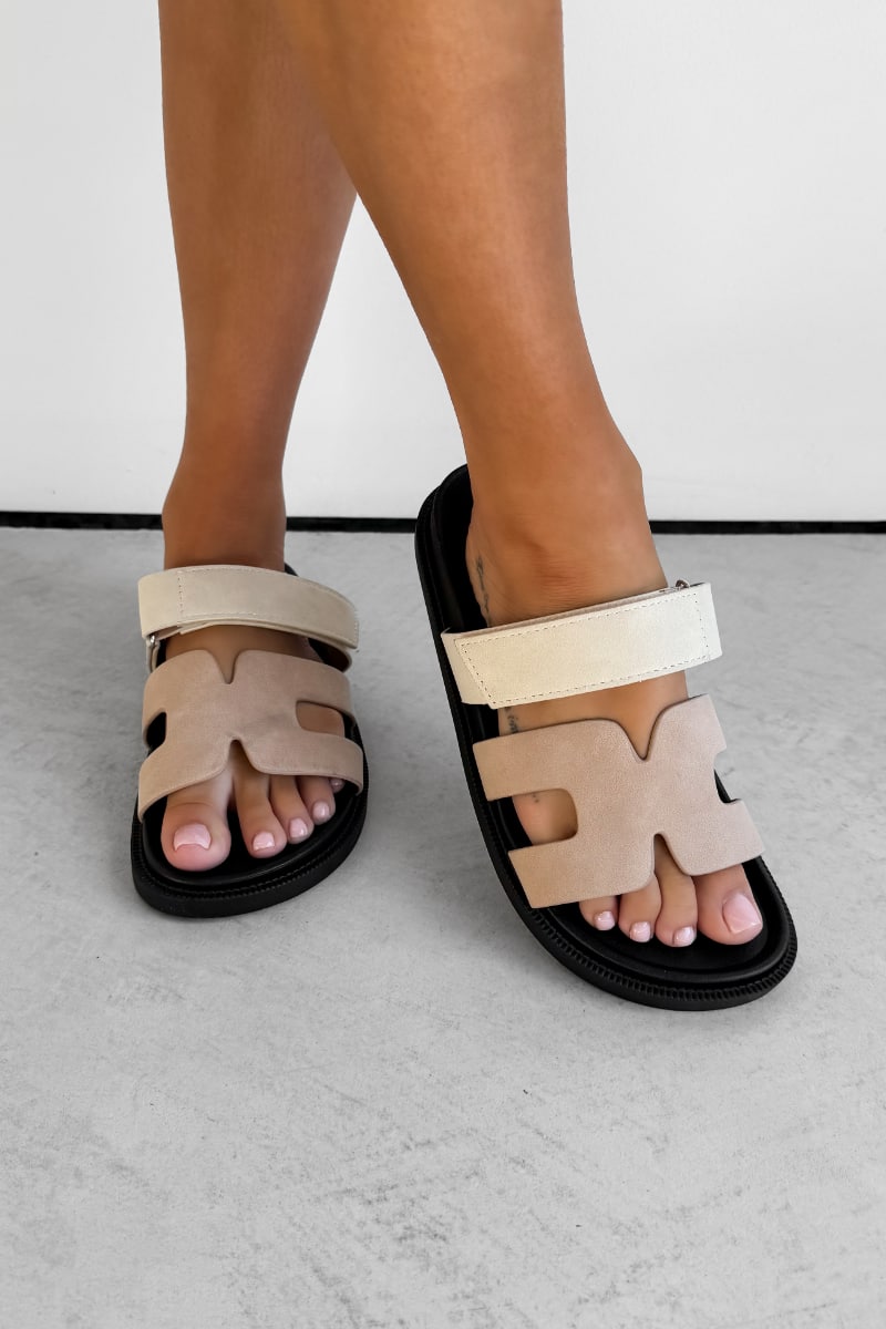 HARPER Gladiator Strap Sandal - Beige - 2