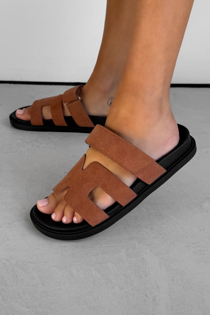 HARPER Gladiator Strap Sandal - Tan - 4