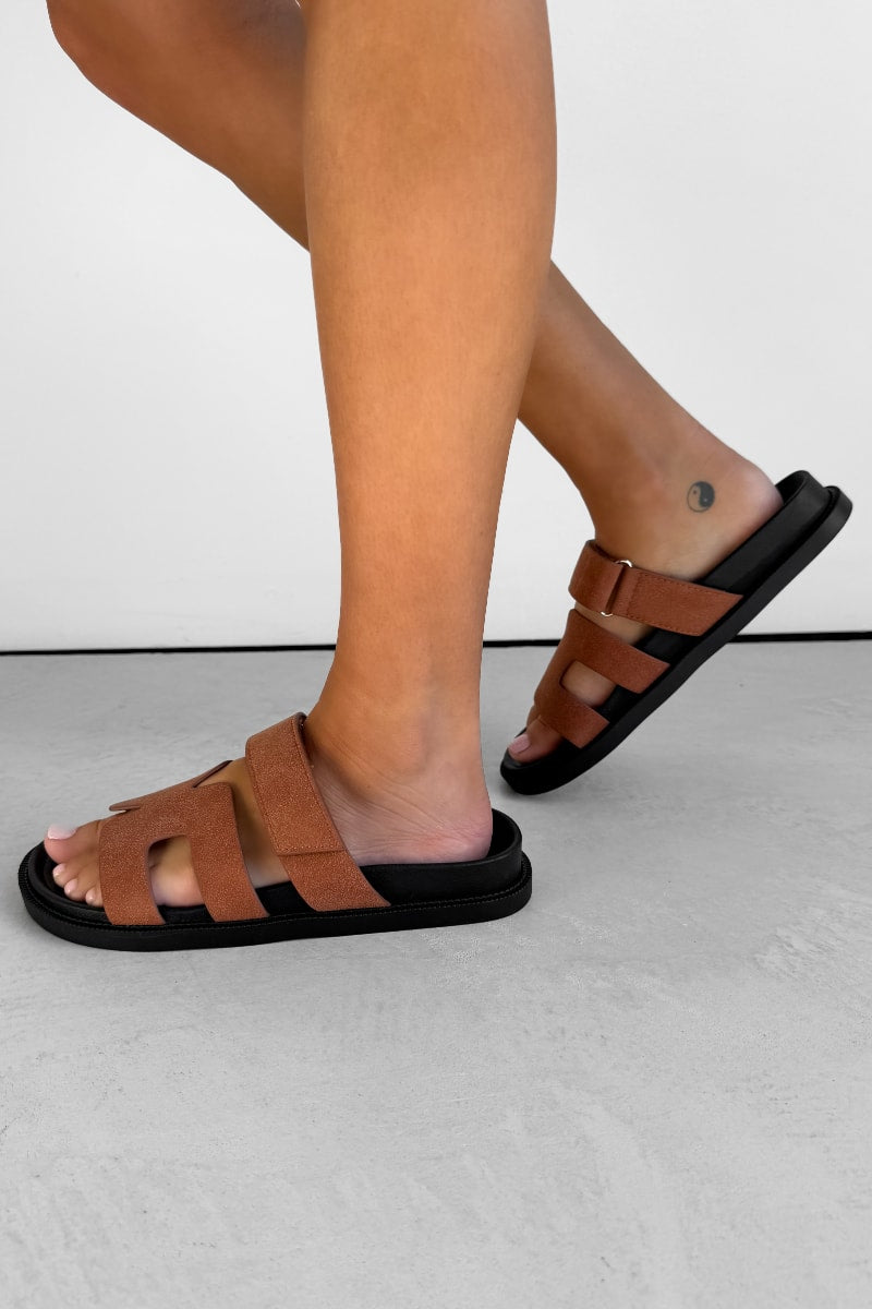 HARPER Gladiator Strap Sandal - Tan - 3