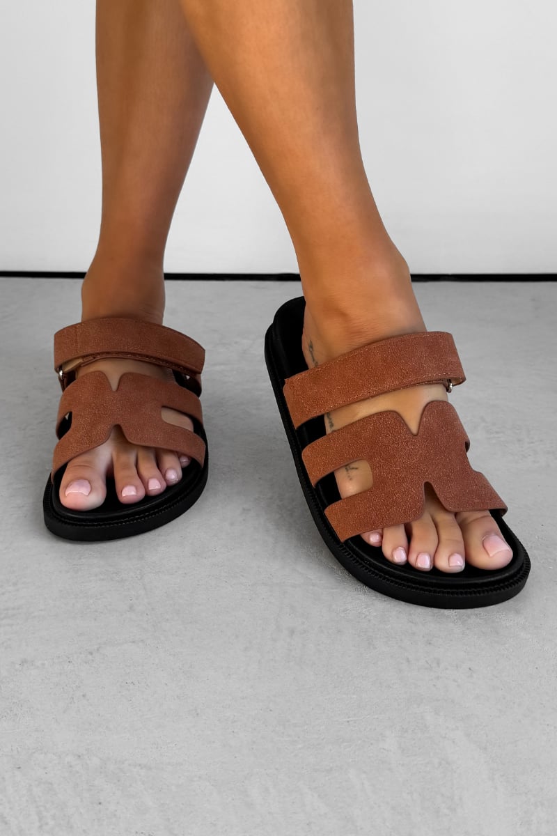 HARPER Gladiator Strap Sandal - Tan - 1