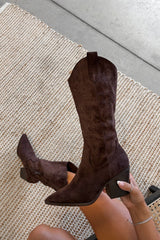 KATE Cowboy Western Boots - Brown