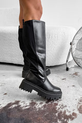 KATE Knee High Platform Boots - Black - 2