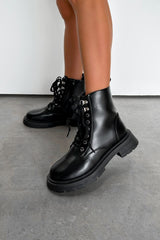 KIANNA Chunky Boots - Black PU - 3