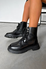 KIANNA Chunky Boots - Black PU - 2
