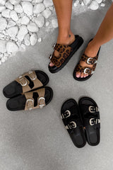 LEXI Chunky Buckle Sandals - Leopard - 2