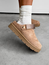 LIBBY Suede Ankle Strap Outdoor Slippers - Beige - 3