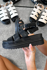 MAKE ME Chunky Gladiator Sandals - Black - 1