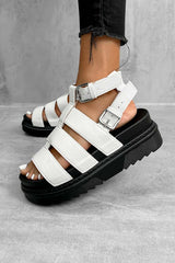 MAKE ME Chunky Gladiator Sandals - White - 2