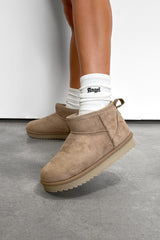 MAYA Ultra Mini Ankle Boots - Beige - 4