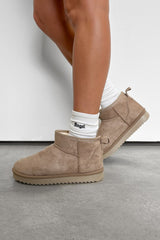 MAYA Ultra Mini Ankle Boots - Beige - 3