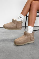 MAYA Ultra Mini Ankle Boots - Beige - 2
