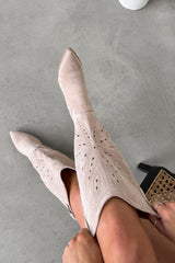 MICHIGAN Cowboy Western Boots - Beige - 1