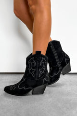 MICHIGAN Cowboy Western Boots - Black - 4