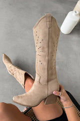 MICHIGAN Cowboy Western Boots - Taupe - 1