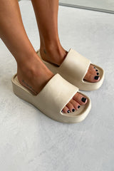 MILLIE Chunky Platform Sandals - Bone - 1