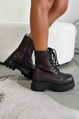 MILO Super Chunky Platform Ankle Boots - Wine - 3