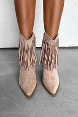 MONTANA Western Cowboy Boots - Beige -1
