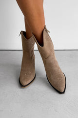 NIA Western Cowboy Boots - Taupe - 1