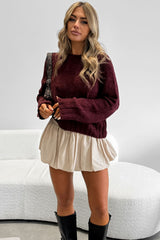 Puffball Mini Skirt - Beige - 4