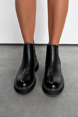 RIHANNA Chelsea Diamanté Ankle Boots - Black PU - 2