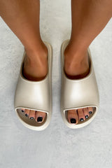 RUNNER Chunky Platform Sliders - Bone - 1