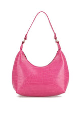 Shoulder Bag - Pink Croc