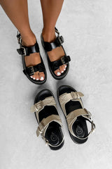 TAKE IT Chunky Gladiator Buckle Sandals - Multi
