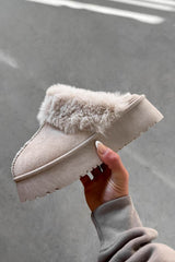 TAMARA Mini Platform Ankle Slippers - Mink