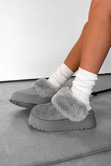 TAMARA Mini Platform Ankle Slippers - Grey - 3